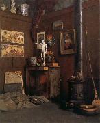 Gustave Caillebotte The Studio having fireplace Sweden oil painting artist